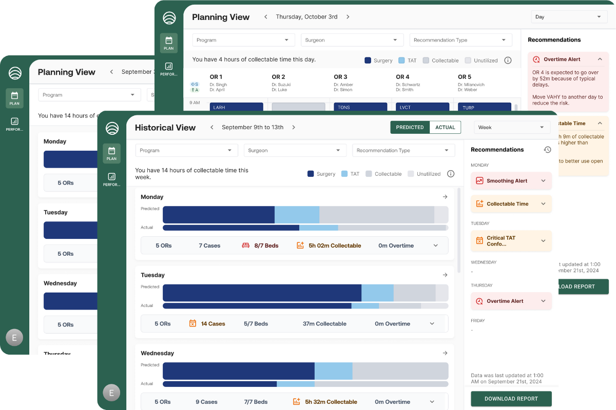 Sifio Health – SurgiTwin product UI